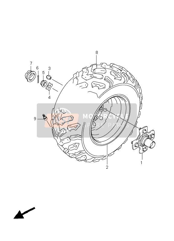 Ruota posteriore destra