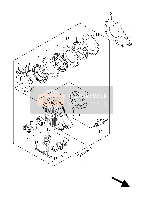 Suzuki LT-A450X(Z) KINGQUAD 4x4 2010 Rear Brake Assembly for a 2010 Suzuki LT-A450X(Z) KINGQUAD 4x4