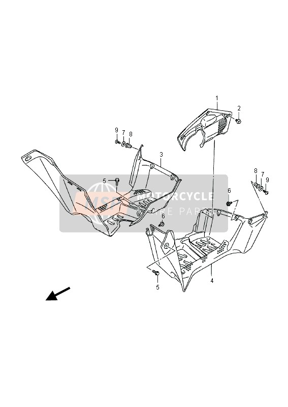 Suzuki LT-A500X(Z) KINGQUAD AXi 4x4 2014 Mudguard for a 2014 Suzuki LT-A500X(Z) KINGQUAD AXi 4x4