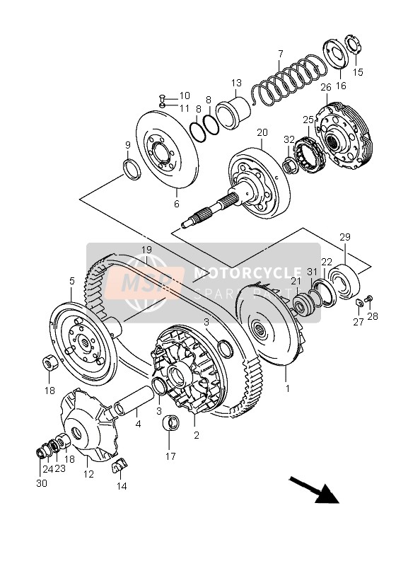 Suzuki LT-A400F KINGQUAD ASi 4X4 2010 Transmission (1) for a 2010 Suzuki LT-A400F KINGQUAD ASi 4X4