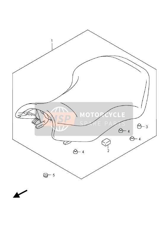 Suzuki LT-A500X(Z) KINGQUAD AXi 4x4 2014 Siège pour un 2014 Suzuki LT-A500X(Z) KINGQUAD AXi 4x4