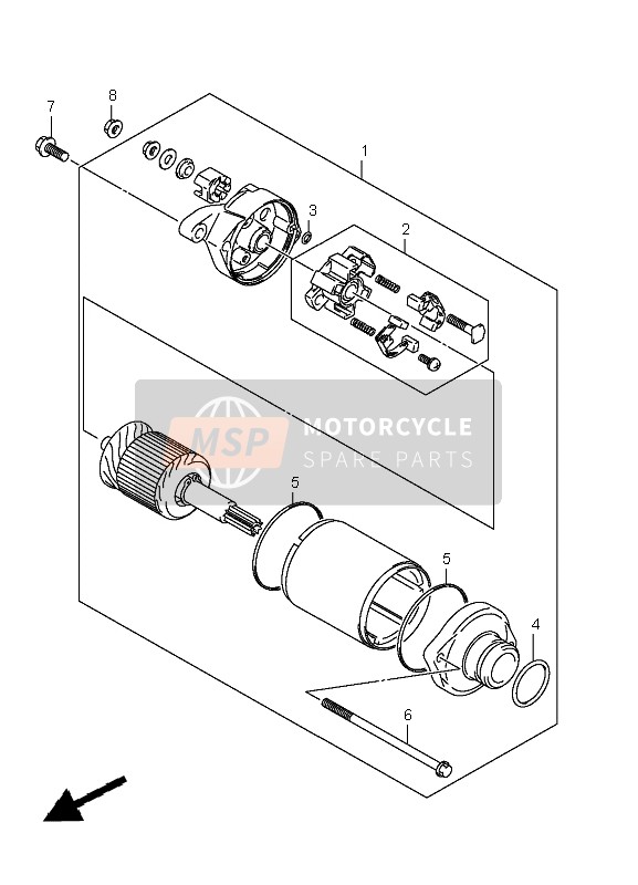 Suzuki LT-A400F KINGQUAD ASi 4X4 2010 Comenzando Motor para un 2010 Suzuki LT-A400F KINGQUAD ASi 4X4