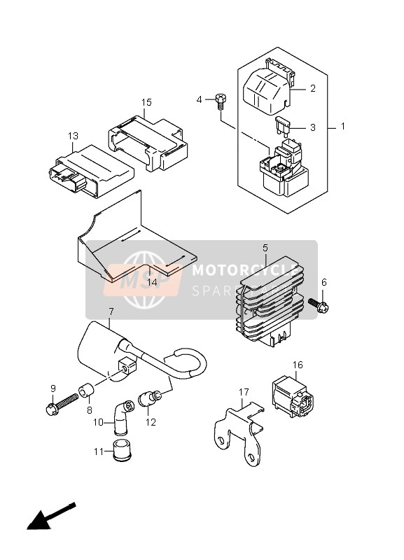 Suzuki LT-A400F KINGQUAD ASi 4X4 2010 Electrical for a 2010 Suzuki LT-A400F KINGQUAD ASi 4X4