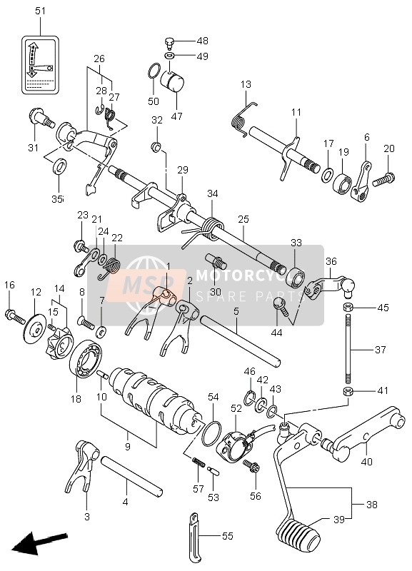 6839205G11, Label,Gear Shif, Suzuki, 1