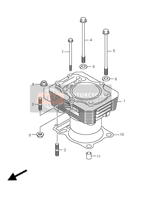 Suzuki LT-A400 KINGQUAD 4x2 2010 Cylinder for a 2010 Suzuki LT-A400 KINGQUAD 4x2