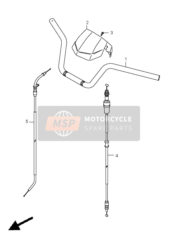 Suzuki LT-A400 KINGQUAD 4x2 2010 Handlebar for a 2010 Suzuki LT-A400 KINGQUAD 4x2