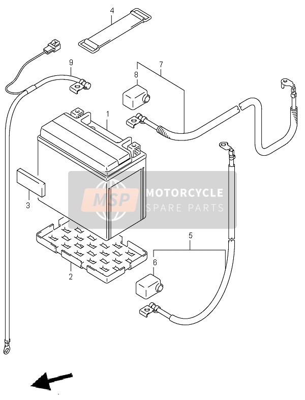 Suzuki LT-F250 OZARK 2002 BATTERIE für ein 2002 Suzuki LT-F250 OZARK