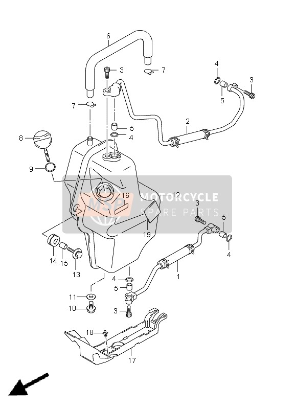 Suzuki LT-Z400(Z) QUADSPORT 2011 Oil Hose for a 2011 Suzuki LT-Z400(Z) QUADSPORT