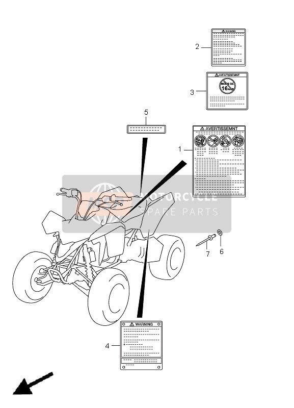 Suzuki LT-Z400(Z) QUADSPORT 2011 Label for a 2011 Suzuki LT-Z400(Z) QUADSPORT