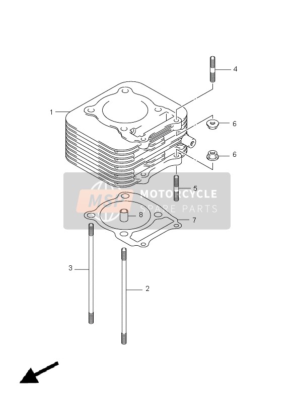 Suzuki LT-F250 OZARK 2011 ZYLINDER für ein 2011 Suzuki LT-F250 OZARK