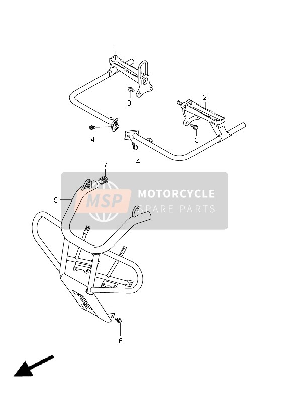 Suzuki LT-F250 OZARK 2011 FUSSRASTE für ein 2011 Suzuki LT-F250 OZARK