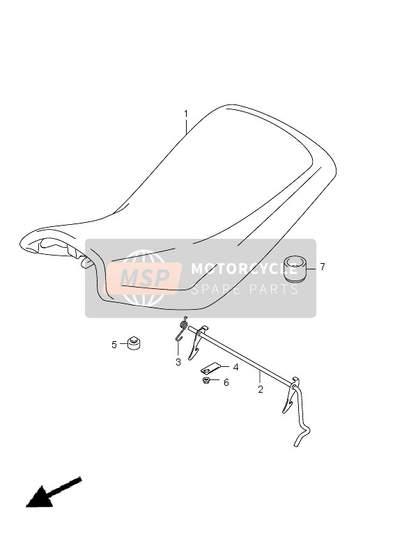 Suzuki LT-F250 OZARK 2011 SITZ (LT-F250 E33) für ein 2011 Suzuki LT-F250 OZARK