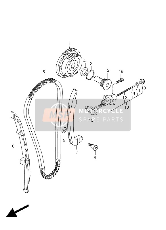 Suzuki LT-A750X(Z) KINGQUAD AXi 4X4 2011 Cam Chain for a 2011 Suzuki LT-A750X(Z) KINGQUAD AXi 4X4