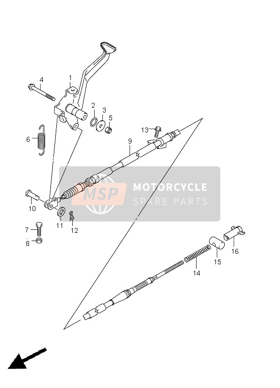 Suzuki LT-A750X(Z) KINGQUAD AXi 4X4 2011 Rear Brake for a 2011 Suzuki LT-A750X(Z) KINGQUAD AXi 4X4