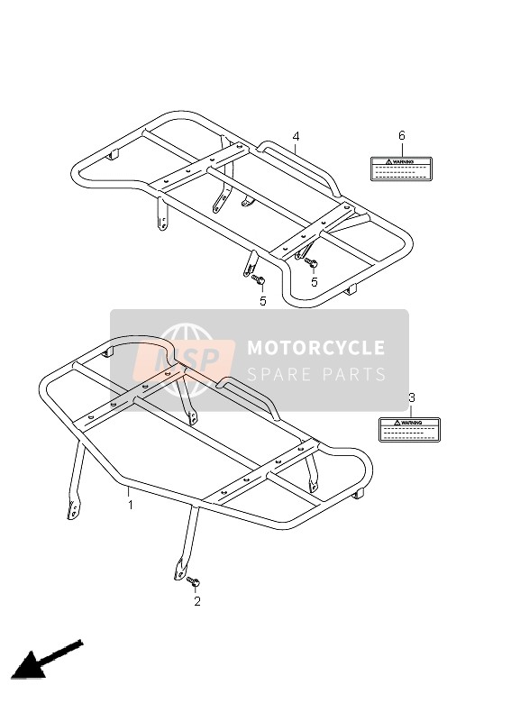 Suzuki LT-A750X(Z) KINGQUAD AXi 4X4 2011 Transporteur (LT-A750XZ P33) pour un 2011 Suzuki LT-A750X(Z) KINGQUAD AXi 4X4