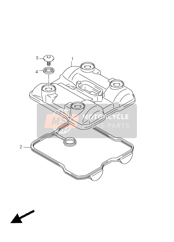 Suzuki LT-A750XP(Z) KINGQUAD AXi 4x4 2011 Le couvre-culasse pour un 2011 Suzuki LT-A750XP(Z) KINGQUAD AXi 4x4