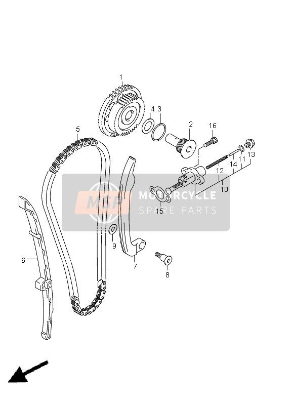 Suzuki LT-A750XP(Z) KINGQUAD AXi 4x4 2011 Cam Chain for a 2011 Suzuki LT-A750XP(Z) KINGQUAD AXi 4x4