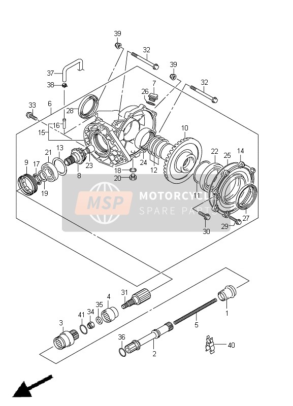 Suzuki LT-A750XP(Z) KINGQUAD AXi 4x4 2011 Final Bevel Gear (Rear) for a 2011 Suzuki LT-A750XP(Z) KINGQUAD AXi 4x4