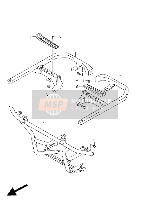 Suzuki LT-A750XP(Z) KINGQUAD AXi 4x4 2011 Repose Pieds pour un 2011 Suzuki LT-A750XP(Z) KINGQUAD AXi 4x4