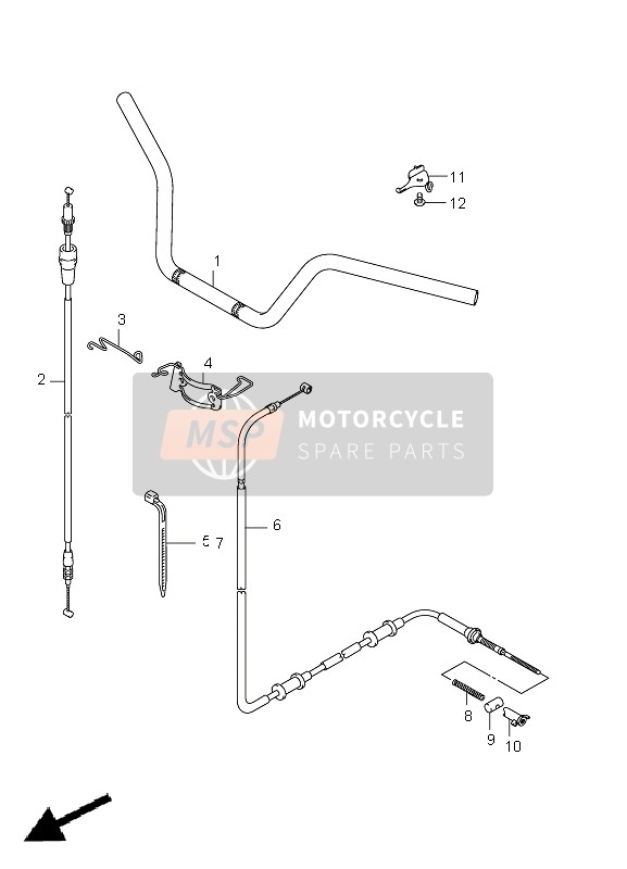 Suzuki LT-A750XP(Z) KINGQUAD AXi 4x4 2011 Manillar para un 2011 Suzuki LT-A750XP(Z) KINGQUAD AXi 4x4