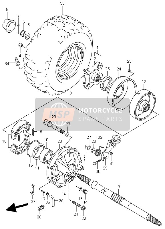 6448405G00, Muelle Palanca Leva, Suzuki, 2