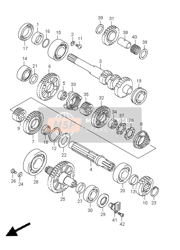 Suzuki LT-A500XP(Z) KINGQUAD AXi 4x4 2011 Transmission (2) for a 2011 Suzuki LT-A500XP(Z) KINGQUAD AXi 4x4