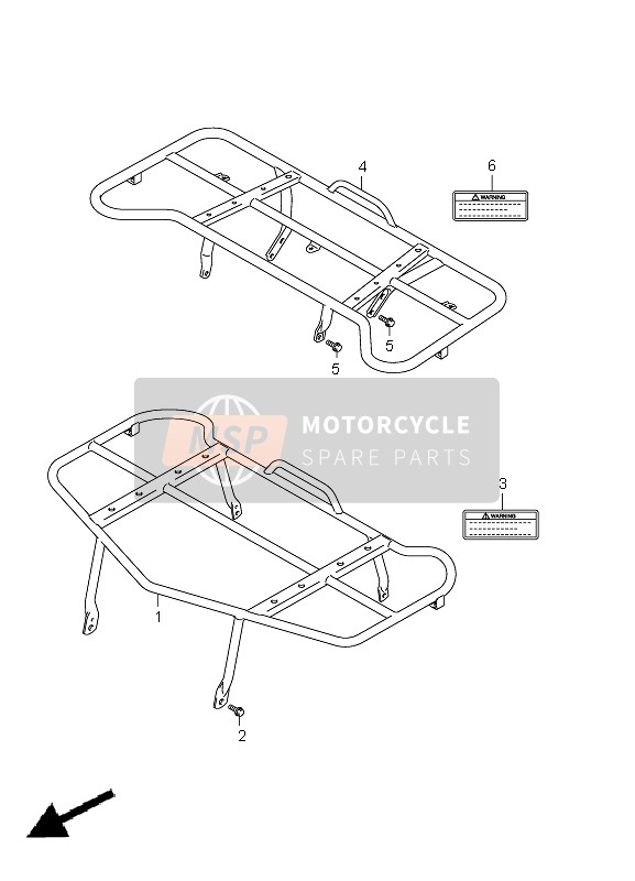 Suzuki LT-A500XP(Z) KINGQUAD AXi 4x4 2011 Transporteur (LT-A500XP P33) pour un 2011 Suzuki LT-A500XP(Z) KINGQUAD AXi 4x4