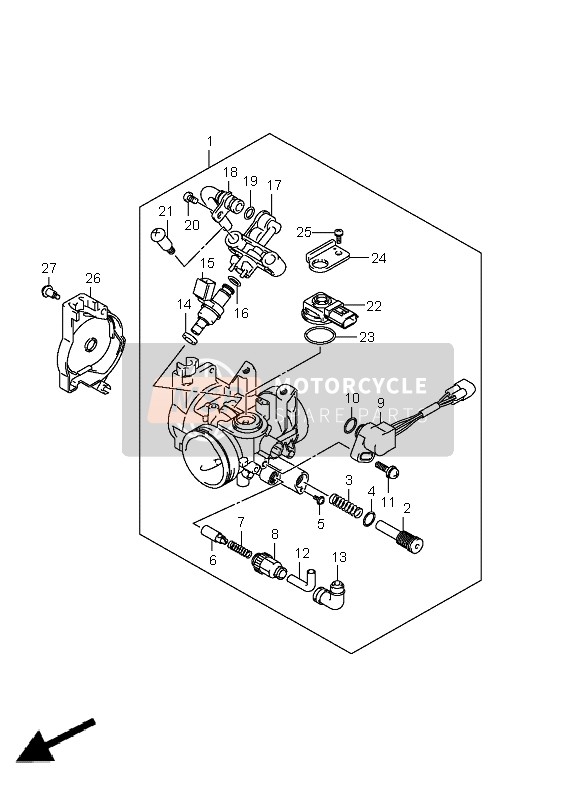 Suzuki LT-A400F(Z) KINGQUAD ASi 4x4 2011 Throttle Body for a 2011 Suzuki LT-A400F(Z) KINGQUAD ASi 4x4