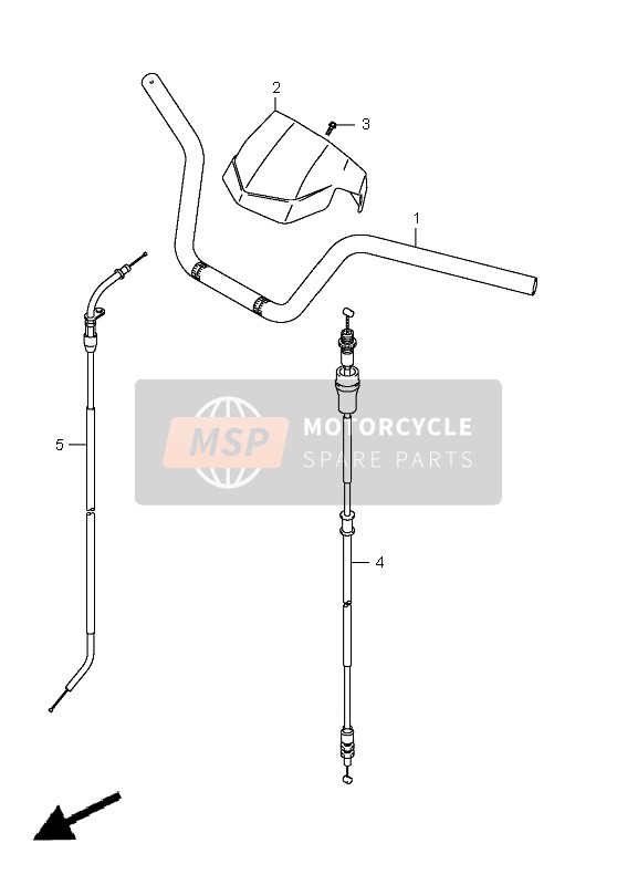 Suzuki LT-A400F(Z) KINGQUAD ASi 4x4 2011 Handlebar for a 2011 Suzuki LT-A400F(Z) KINGQUAD ASi 4x4