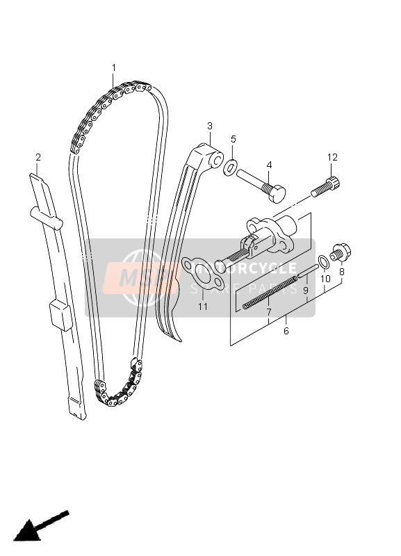 Suzuki LT-F250 OZARK 2012 Cam Chain for a 2012 Suzuki LT-F250 OZARK