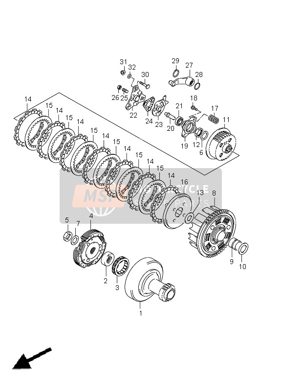 Suzuki LT-F250 OZARK 2012 Clutch for a 2012 Suzuki LT-F250 OZARK