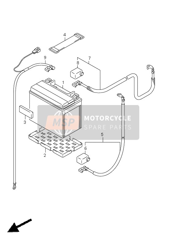 Suzuki LT-F250 OZARK 2012 Batteria per un 2012 Suzuki LT-F250 OZARK