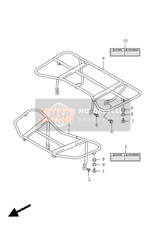 Suzuki LT-F250 OZARK 2012 Carrier (LT-F250 E24) for a 2012 Suzuki LT-F250 OZARK