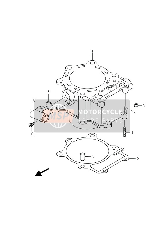 Suzuki LT-A750X(Z) KINGQUAD AXi 4X4 2014 Cilindro para un 2014 Suzuki LT-A750X(Z) KINGQUAD AXi 4X4