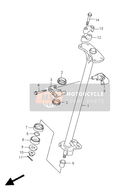 Suzuki LT-F250 OZARK 2012 Steering Shaft for a 2012 Suzuki LT-F250 OZARK