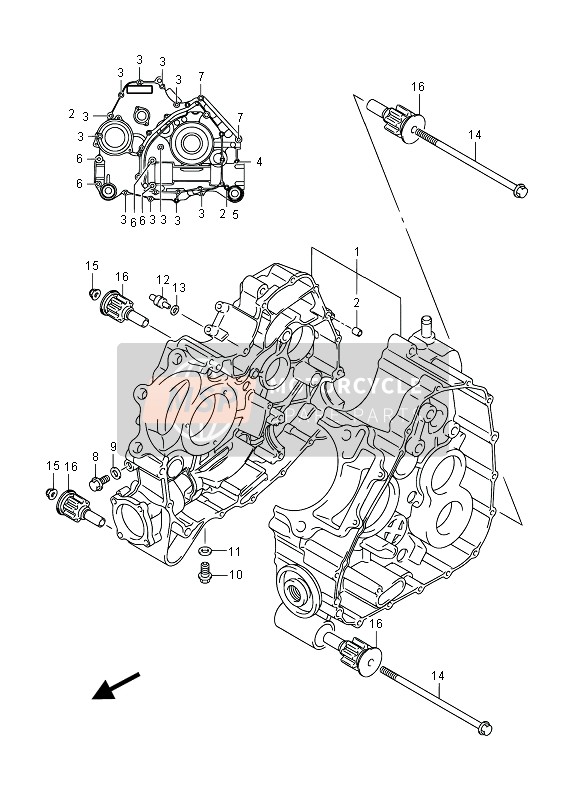 Suzuki LT-A750X(Z) KINGQUAD AXi 4X4 2014 Carter pour un 2014 Suzuki LT-A750X(Z) KINGQUAD AXi 4X4