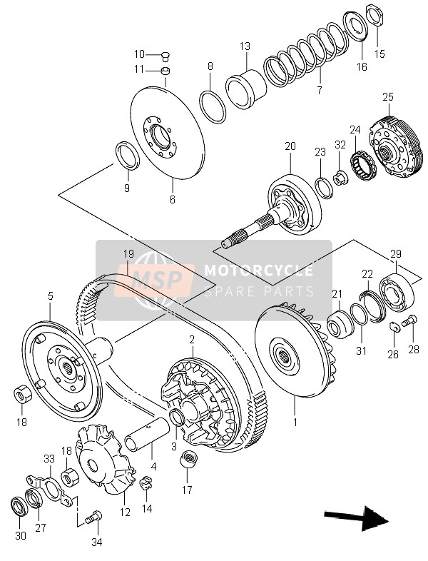 2150003G00, Clutch Assy, Shoe, Suzuki, 0