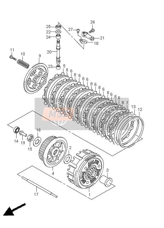 Suzuki LT-Z400(Z) QUADSPORT 2012 Clutch for a 2012 Suzuki LT-Z400(Z) QUADSPORT