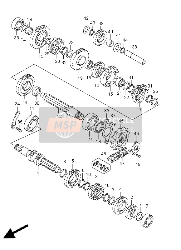 Suzuki LT-Z400(Z) QUADSPORT 2012 Transmission for a 2012 Suzuki LT-Z400(Z) QUADSPORT