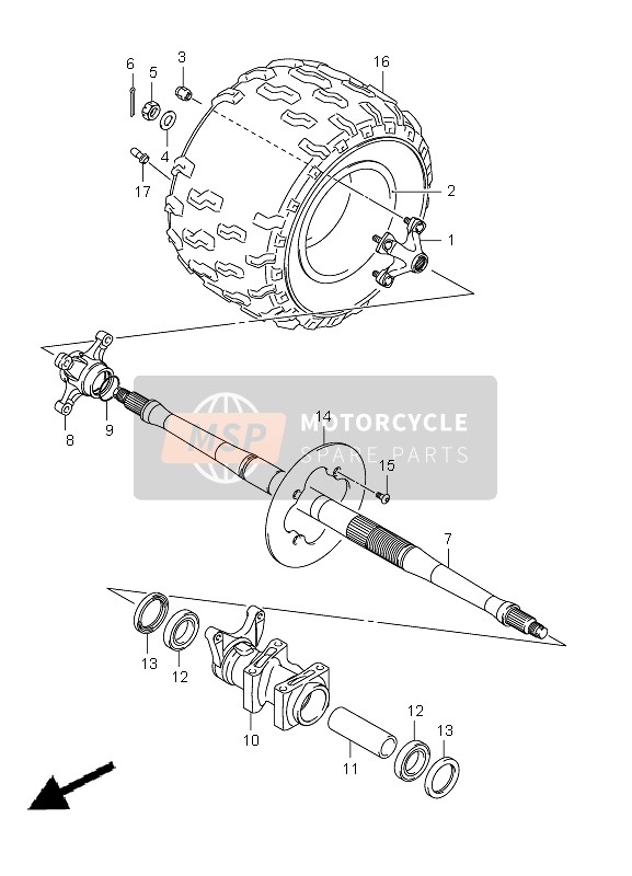 Ruota posteriore destra (LT-Z400)