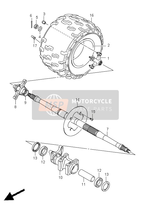 Right Rear Wheel (LT-Z400Z)