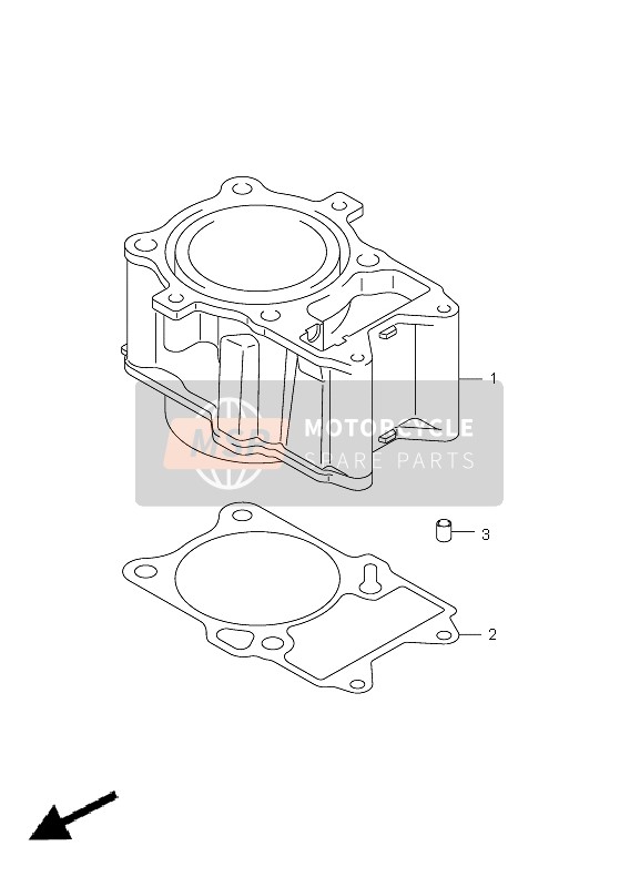 Suzuki LT-A500X(Z) KINGQUAD AXi 4x4 2012 Cylindre pour un 2012 Suzuki LT-A500X(Z) KINGQUAD AXi 4x4