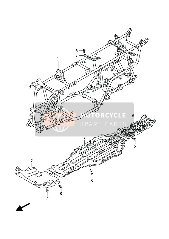 Suzuki LT-A750X(Z) KINGQUAD AXi 4X4 2014 Frame for a 2014 Suzuki LT-A750X(Z) KINGQUAD AXi 4X4