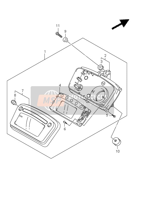 Suzuki LT-A750XP(Z) KINGQUAD AXi 4x4 2012 TACHOMETER (LT-A750XPZ P17) für ein 2012 Suzuki LT-A750XP(Z) KINGQUAD AXi 4x4