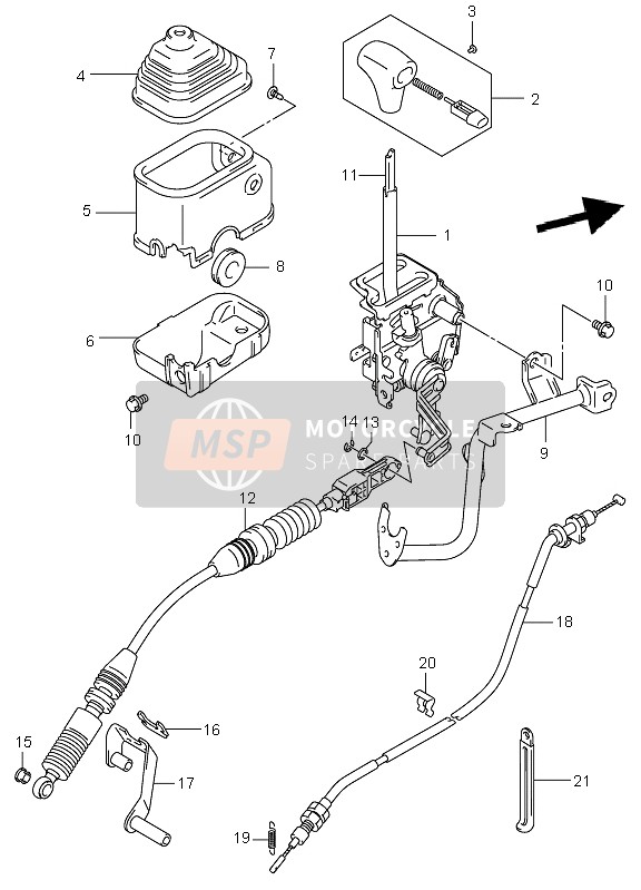 5882103G00, Casquillo Cable, Suzuki, 3