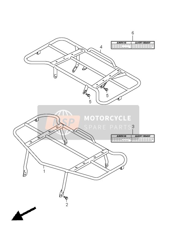 Suzuki LT-A750XP(Z) KINGQUAD AXi 4x4 2012 Carrier (LT-A750XPZ P17) for a 2012 Suzuki LT-A750XP(Z) KINGQUAD AXi 4x4