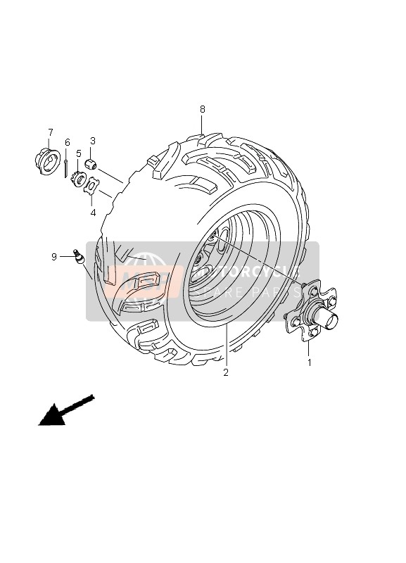 Right Rear Wheel (LT-A750XPZ P17)