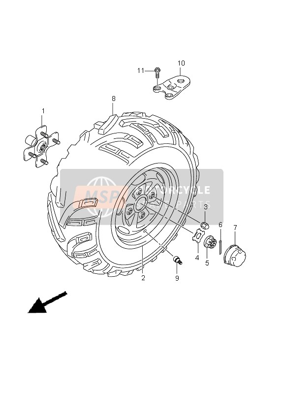 Left Rear Wheel (LT-A750XP P17)