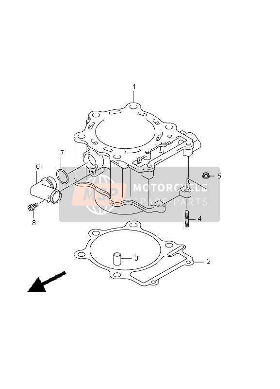 Suzuki LT-A750X(Z) KINGQUAD AXi 4X4 2012 Cilindro para un 2012 Suzuki LT-A750X(Z) KINGQUAD AXi 4X4