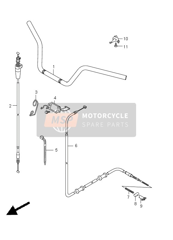 Suzuki LT-A750X(Z) KINGQUAD AXi 4X4 2012 Guidon pour un 2012 Suzuki LT-A750X(Z) KINGQUAD AXi 4X4